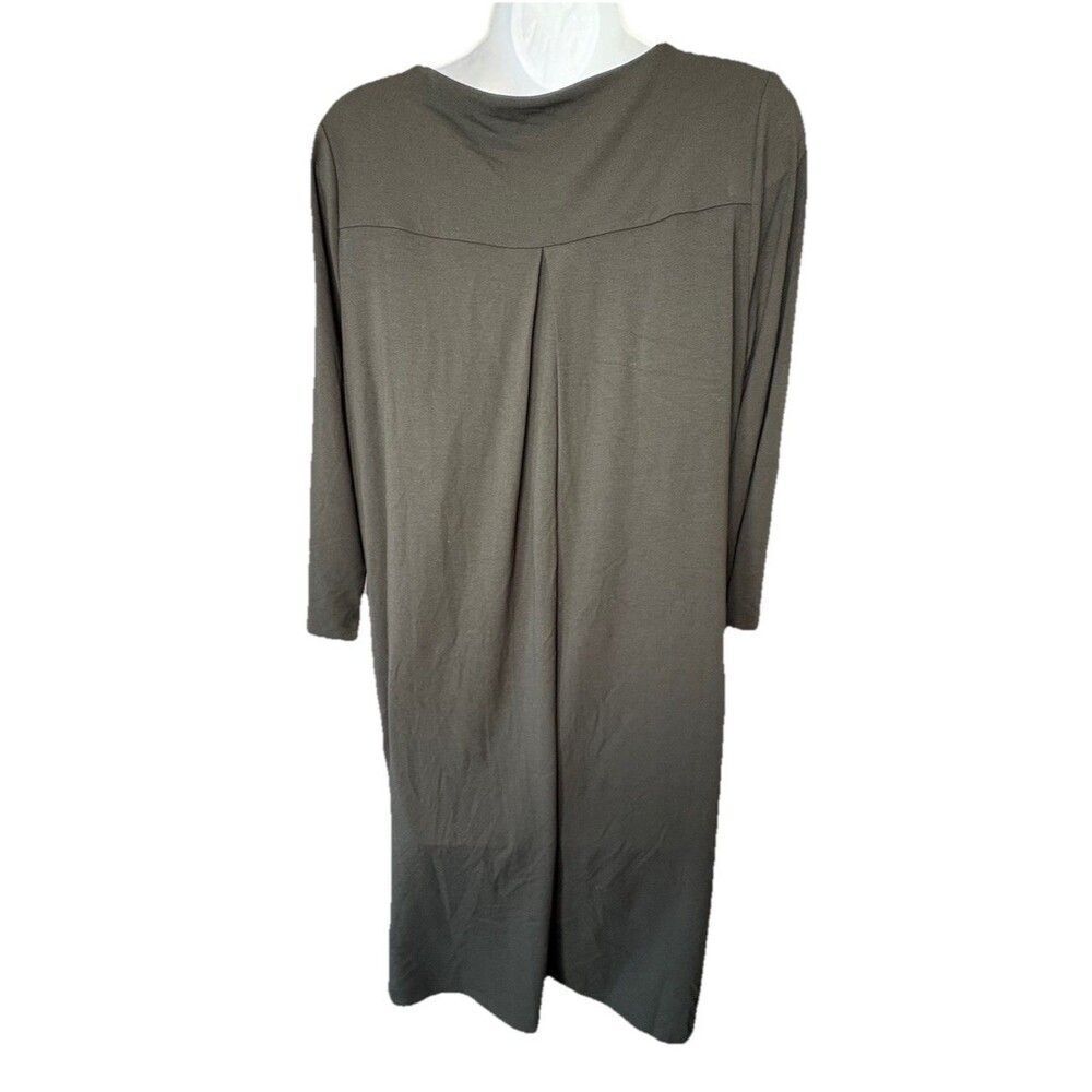 J. Jill Wearever Collection Black Knit A-Line Dress Size Small Pockets Lagenlook - Picture 3 of 8